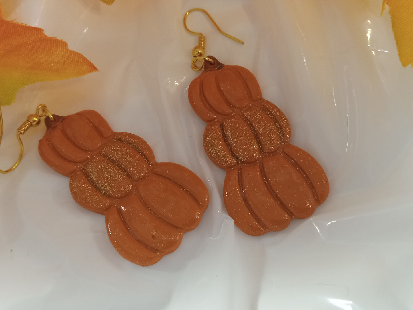 Pumpkin Stack Clay Earrings