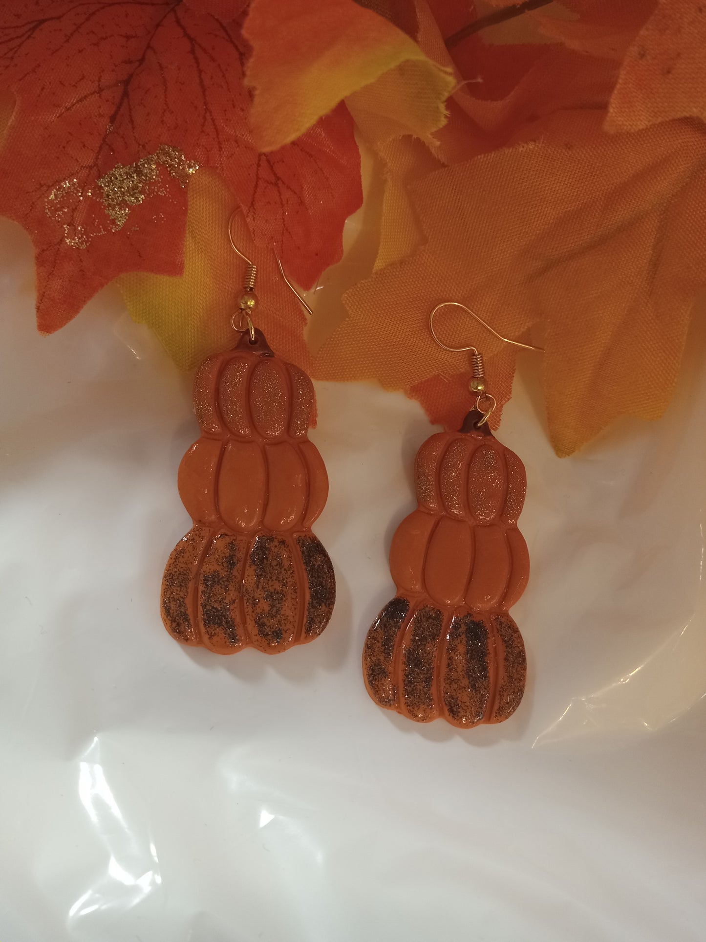 Pumpkin Stack Clay Earrings