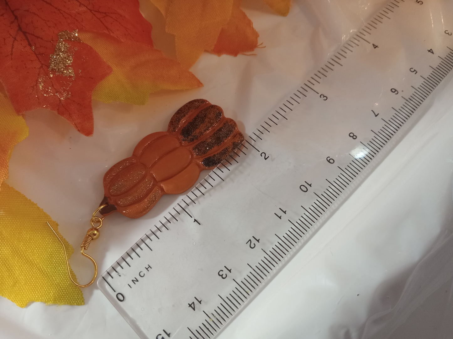 Pumpkin Stack Clay Earrings