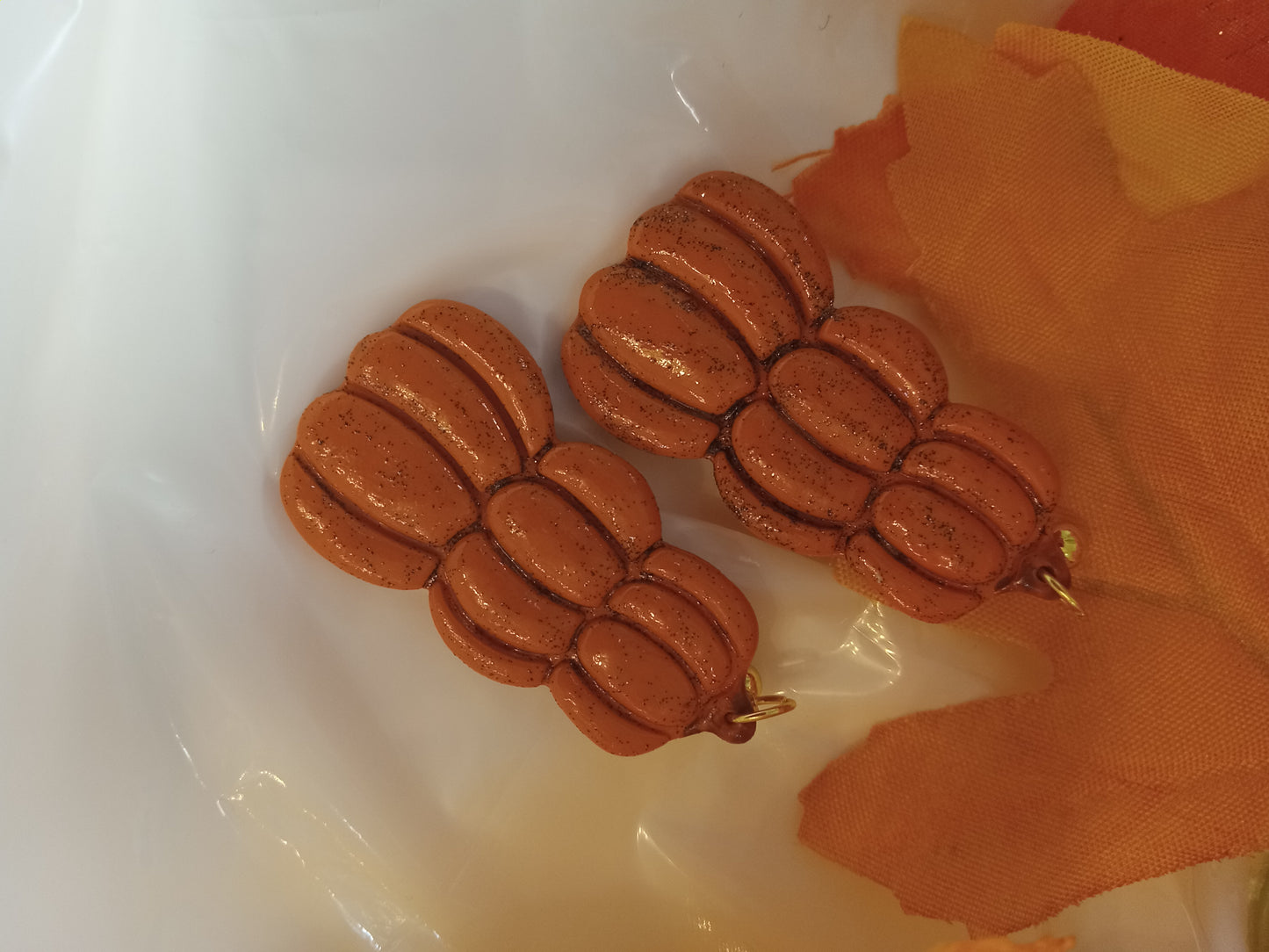 Pumpkin Stack Clay Earrings