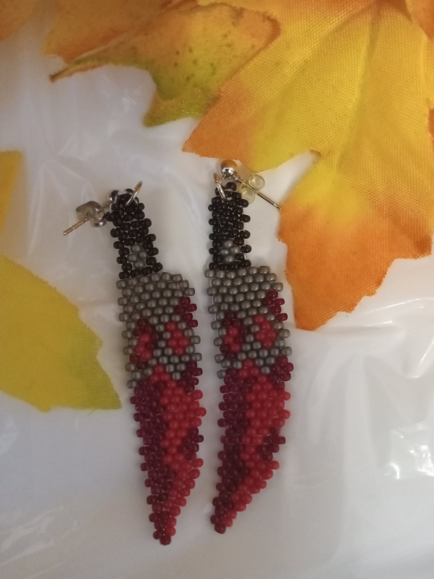 Deadly Weapon Brick Stitch Earrings
