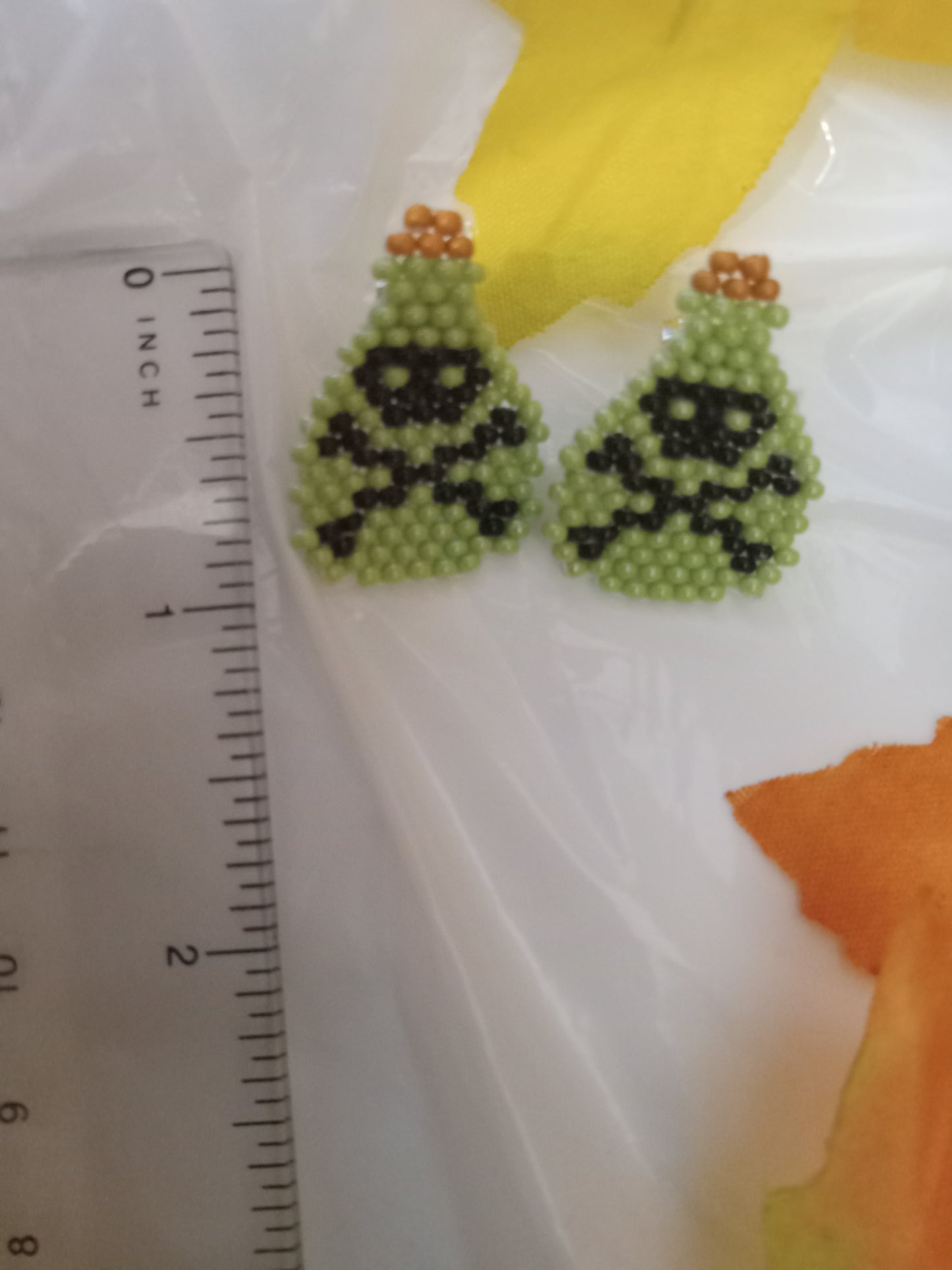 Death by Posion Brick Stitch Earrings