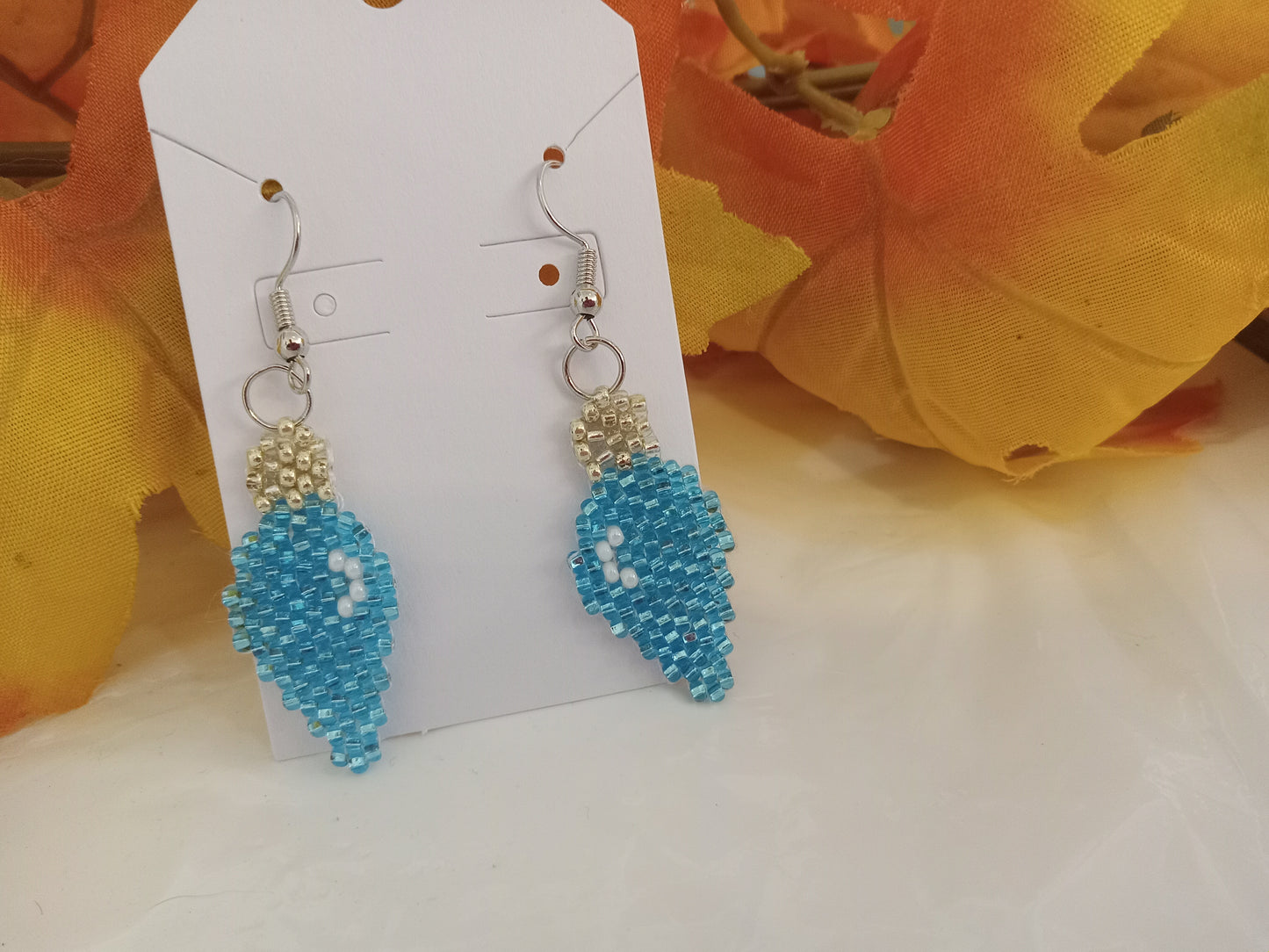 Brickstitch Christmas Bulb Earrings