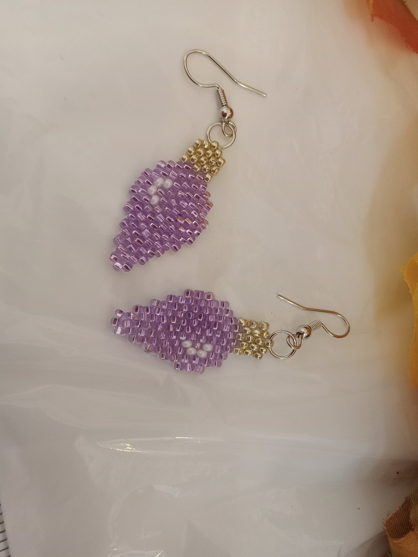 Brickstitch Christmas Bulb Earrings