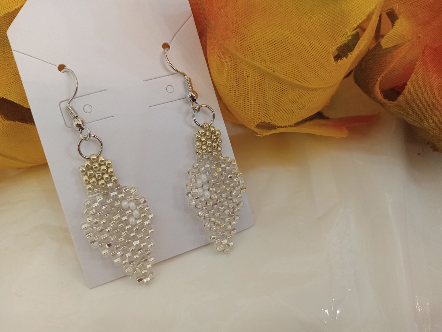 Brickstitch Christmas Bulb Earrings