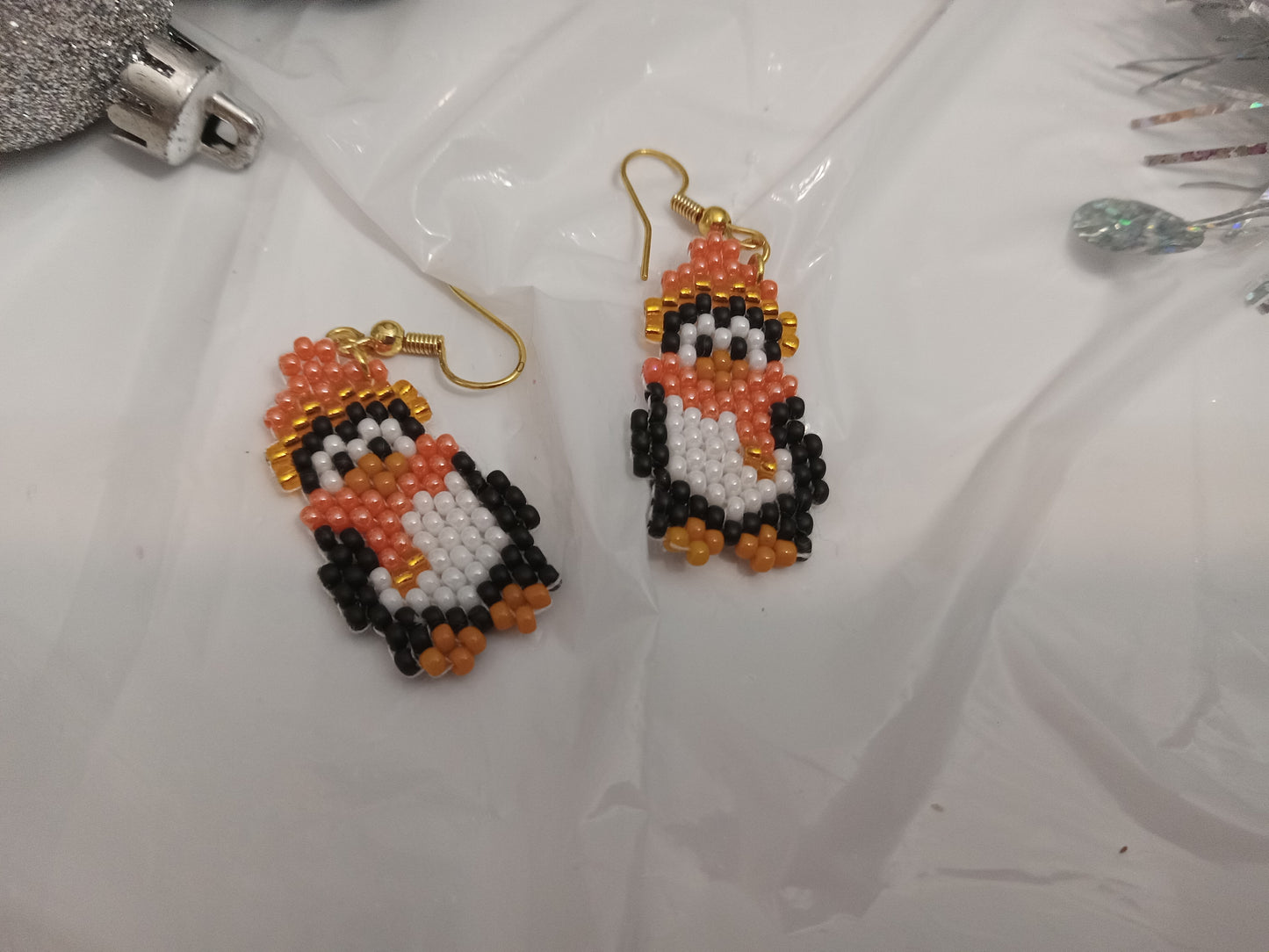 Brickstitch Chilly Penguin Earring