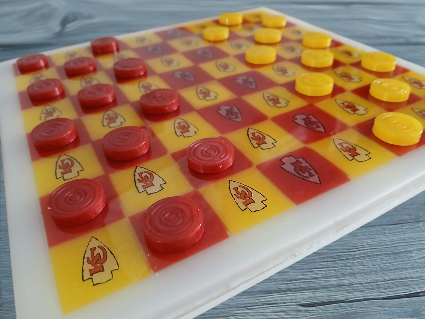 Kansas City Chiefs Chess and Checkers Set