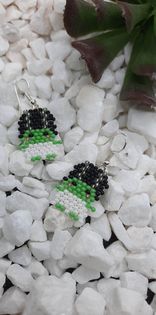 Brickstitch Frankin Bride Earrings
