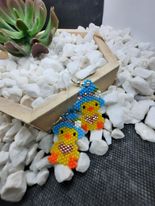 Bonnet Ducky Brick Stitch Earrings