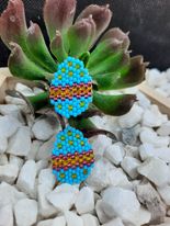 Multi Design Brick Stitch Egg Earrings
