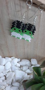 Brickstitch Frankin Bride Earrings
