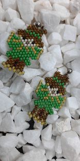 Friendly Scarecrow Brick Stitch Earrings