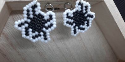 Brick stitch Arachnid Earrings