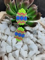 Multi Design Brick Stitch Egg Earrings