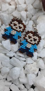 Mini Werewolf Brickstitch Earrings
