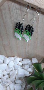 Brickstitch Frankin Bride Earrings
