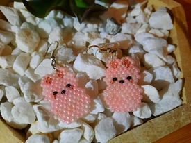 Hanging with my Peeps Brick Stitch Earrings