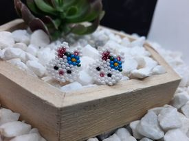 Baby Bunny Brick Stitch Earrings