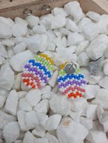 Multi Design Brick Stitch Egg Earrings
