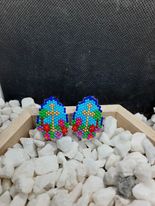 Brick Stitch Cross Spring Earrings