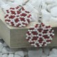 Snowflake Brick Stitch Earrings