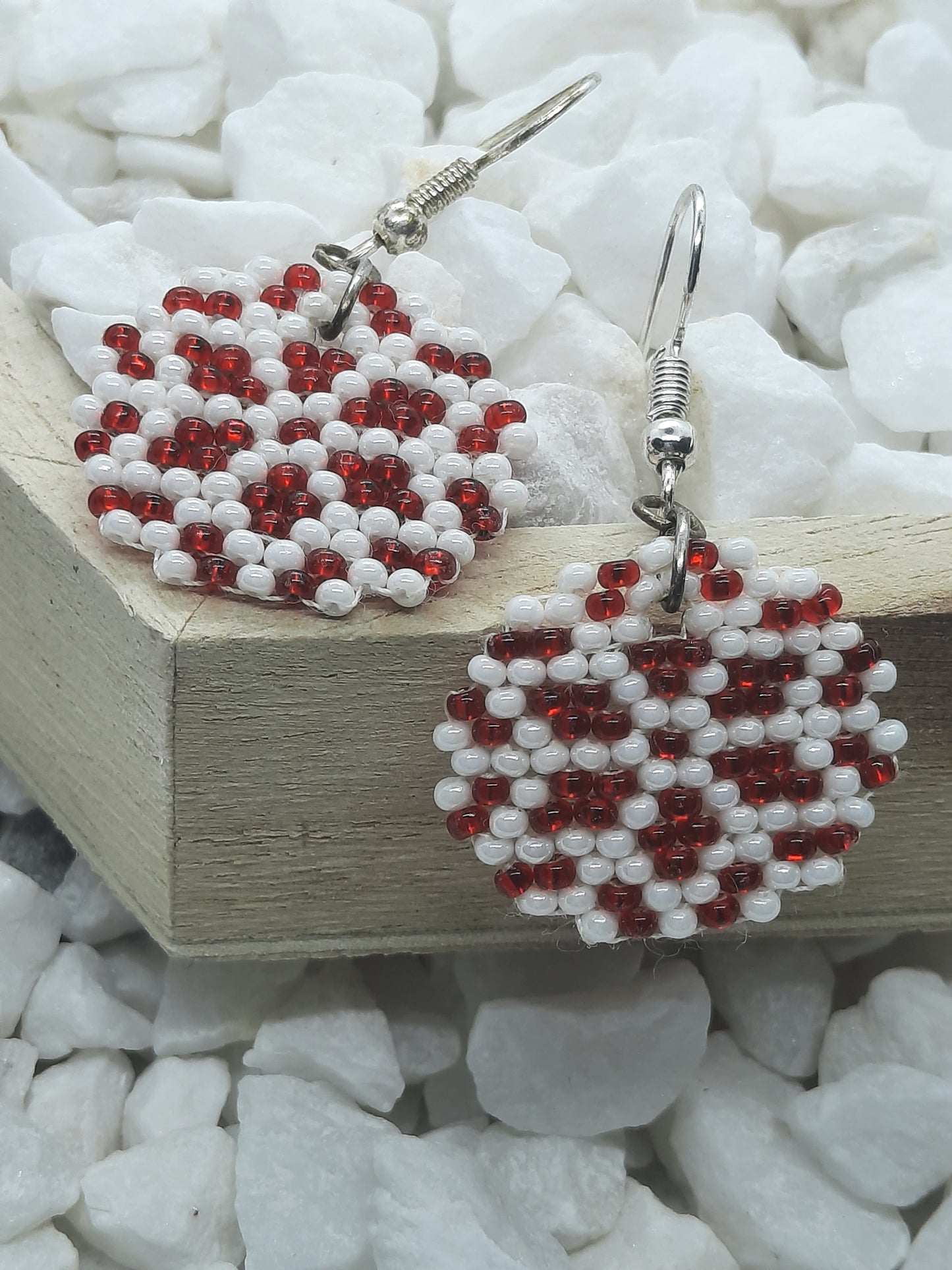 Snowflake Brick Stitch Earrings