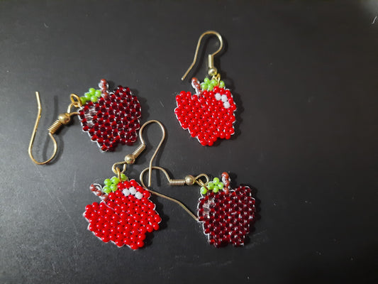 Apple Pickin Brick Stitch Earrings