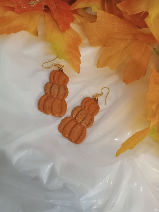 Pumpkin Stack Clay Earrings