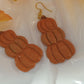 Pumpkin Stack Clay Earrings