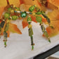 3D Beaded Green/Gold Spider