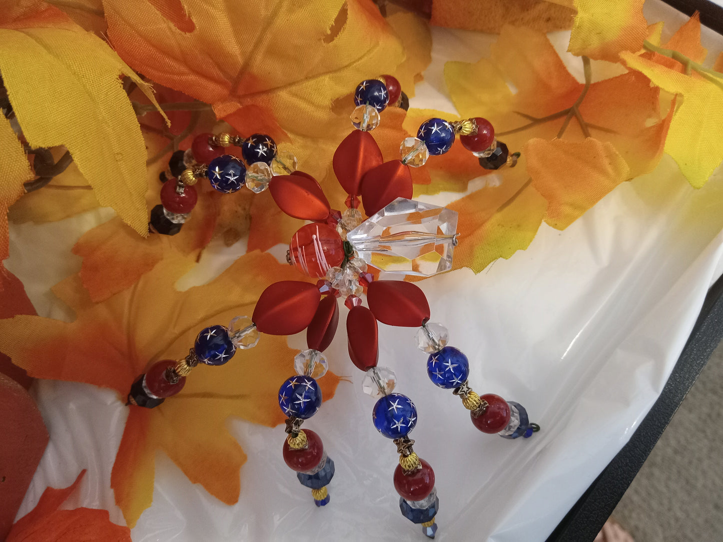 3D Patriotic Beaded Spider