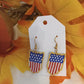 Brick Stitch Patriotic Sheild Earrings