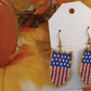 Brick Stitch Patriotic Sheild Earrings