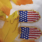 Brick Stitch Patriotic Sheild Earrings