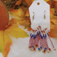 Brick Stitch Patriotic Finge Earring