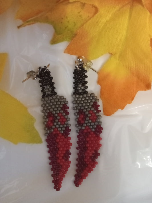 Deadly Weapon Brick Stitch Earrings