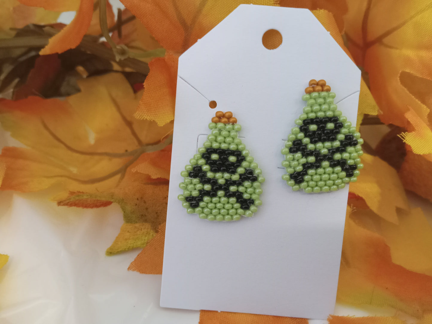 Death by Posion Brick Stitch Earrings