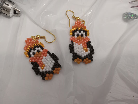 Brickstitch Chilly Penguin Earring