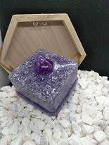 Lavender and Silver Leaf Trinket Box