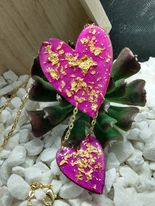 Double Purple Heart Necklace