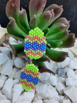 Multi Design Brick Stitch Egg Earrings