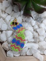 Multi Design Brick Stitch Egg Earrings