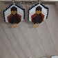 Gobble Gobble Brick Stitch Earrings