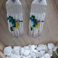 Fringed Hummingbird Brick Stitch Earrings