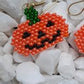 Jack-O-Lantern Brick Stitch Earrings