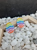 Multi Design Brick Stitch Egg Earrings