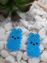 Hanging with my Peeps Brick Stitch Earrings