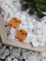 Baby Chicks Brick Stitch Earrings