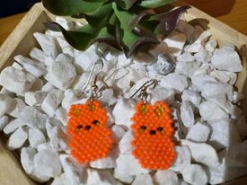 Hanging with my Peeps Brick Stitch Earrings