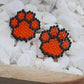 Rainbow Paw Print Brick Stitch Earrings